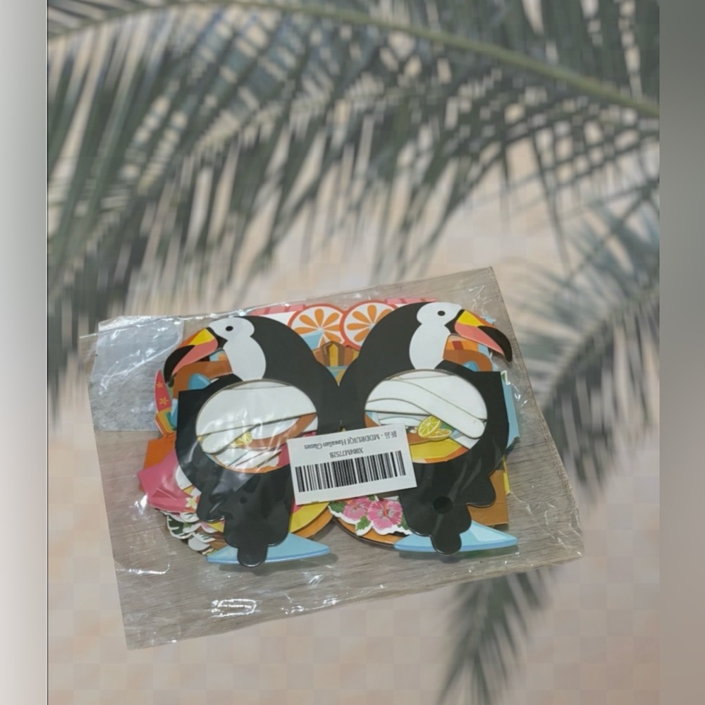Luau Party Decorations 12 PCS Hawaiian Theme Paper Eyeglasses for Tropical Party - Picture 6 of 16